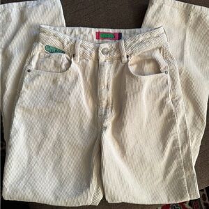 Empyre Tori Cream off white Straight Leg corduroy skater pants